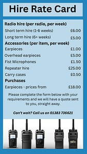 radio hire Rate Card_bridge systems Ltd